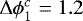 $\Delta\phi^c_1=1.2$