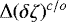 $\Delta(\delta\zeta)^{c/o}$