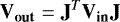 \begin{equation*}\mathbf{V_{out}} = \mathbf{J}^T \mathbf{V_{in}} \mathbf{J} \end{equation*}