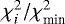 $\chi^2_i/\chi^2_{\text{min}}$
