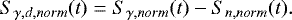 \begin{equation*} S_{\gamma,d,norm}(t) = S_{\gamma,norm}(t) -S_{n,norm}(t). \end{equation*}