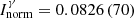 $ I_{\mathrm{norm}}^{\gamma}=0.0826\,(70) $