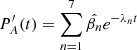 $$ \begin{aligned} P^{\prime }_A(t)=\sum _{n=1}^7\hat{\beta _n}e^{-\lambda _n t} \end{aligned} $$
