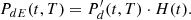 $$ \begin{aligned} P_{dE}(t,T)=P^{\prime }_d(t,T)\cdot H(t). \end{aligned} $$