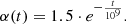 $$ \begin{aligned} \alpha (t)=1.5\cdot e^{-\frac{t}{10^9}}. \end{aligned} $$
