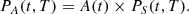 $$ \begin{aligned} P_A(t,T)=A(t)\times P_S(t,T). \end{aligned} $$