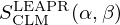 $ S^{\mathrm {LEAPR}}_{\mathrm {CLM}}(\alpha ,\beta ) $