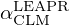 $ \alpha ^{\mathrm {LEAPR}}_{\mathrm {CLM}} $