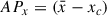 Mathematical equation: $$ \begin{aligned}&AP_{x}=\left( \bar{x}-x_{c} \right)\end{aligned} $$