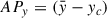 Mathematical equation: $$ \begin{aligned}&AP_{y}=\left( \bar{y}-y_{c} \right)\end{aligned} $$