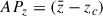 Mathematical equation: $$ \begin{aligned}&AP_{z}=\left( \bar{z}-z_{c} \right) \end{aligned} $$