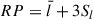 Mathematical equation: $$ \begin{aligned} RP=\bar{l}+3S_{l} \end{aligned} $$