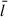 Mathematical equation: $ \bar{l} $