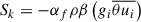 Mathematical equation: $$ \begin{aligned} S_{k} = -\alpha _{f}\rho \beta \left( g_{i} \overline{\theta u_{i}} \right) \end{aligned} $$