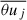 Mathematical equation: $ \overline{{\theta u}_{j}} $