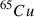 Mathematical equation: $ \mathrm {^{65}}Cu $