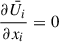 Mathematical equation: $$ \begin{aligned}&\frac{\partial \bar{U_i}}{\partial x_i} = 0\end{aligned} $$